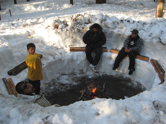 2008 Snow Trip Bonfire in the Snow